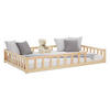 BODENBETT 120x200 cm Natur mit Lattenrost - Naturfarben, Holz (120/200cm) - Homestyle4u