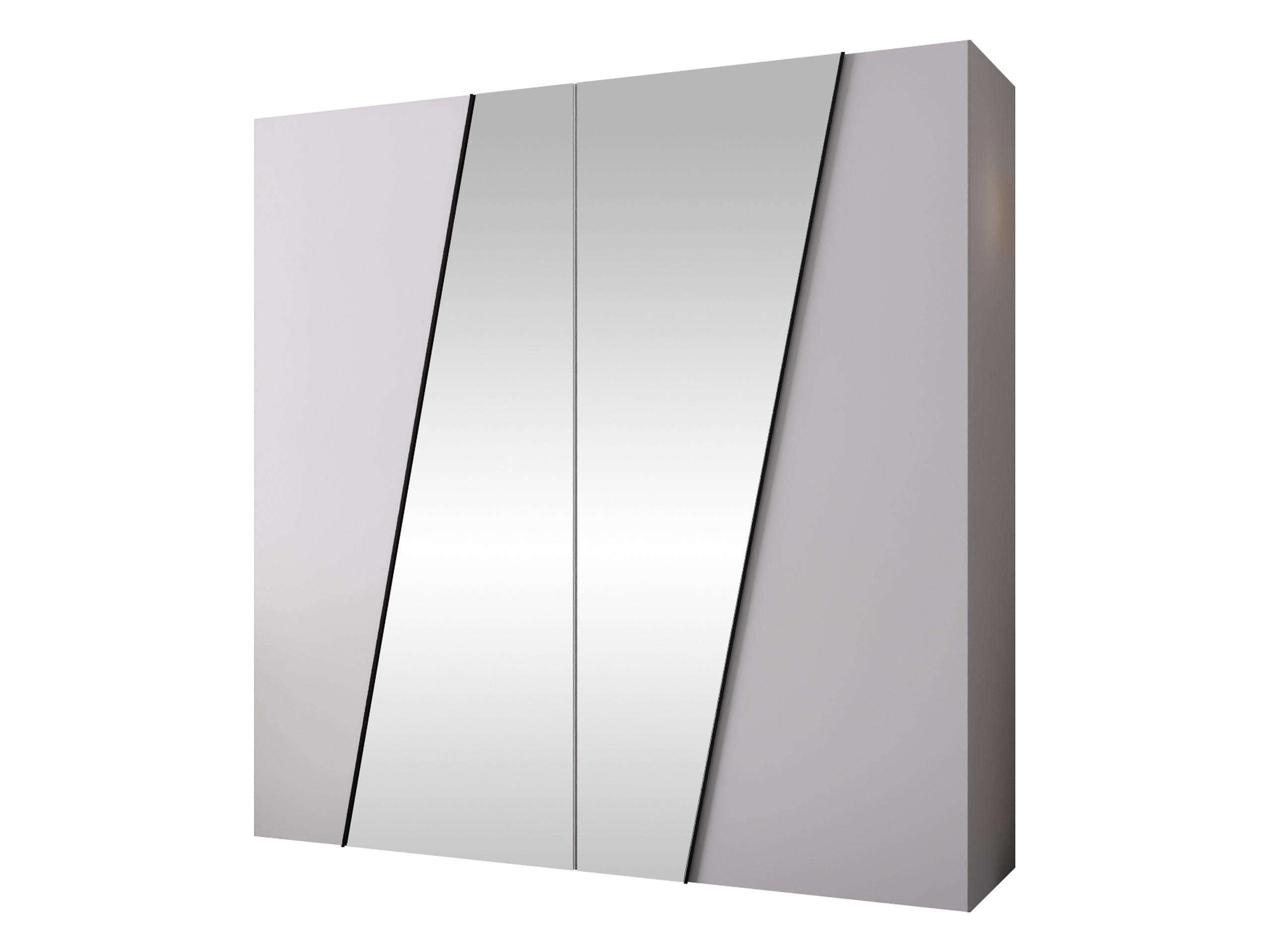 DREHTÜRENSCHRANK Zen 2L 200 cm - Schwarz/Weiß, Holzwerkstoff/Kunststoff (200/202/50cm) - MIRJAN24