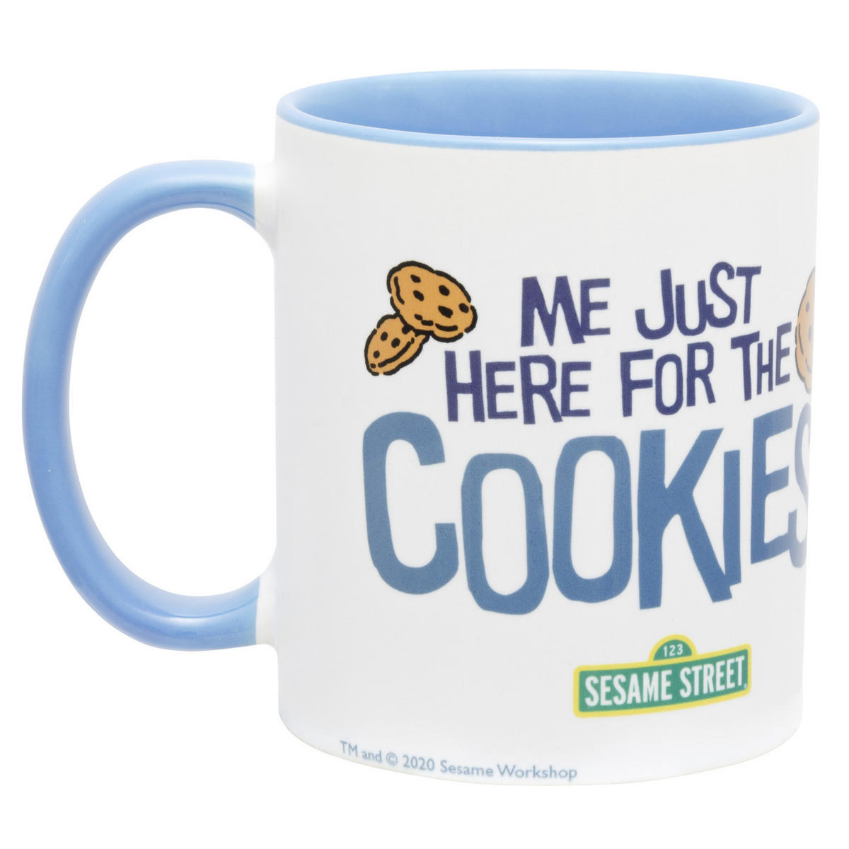 BECHER Sesamstraße Krümelmonster Me just here for the Cookies Weiß 320 ml - Weiß, Keramik (0.32L) - United Labels