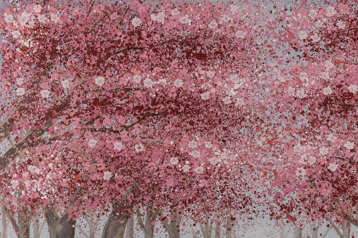 ÖLGEMÄLDE 120/80 cm - Pink, Holz/Textil (120/80cm) - KUNSTLOFT