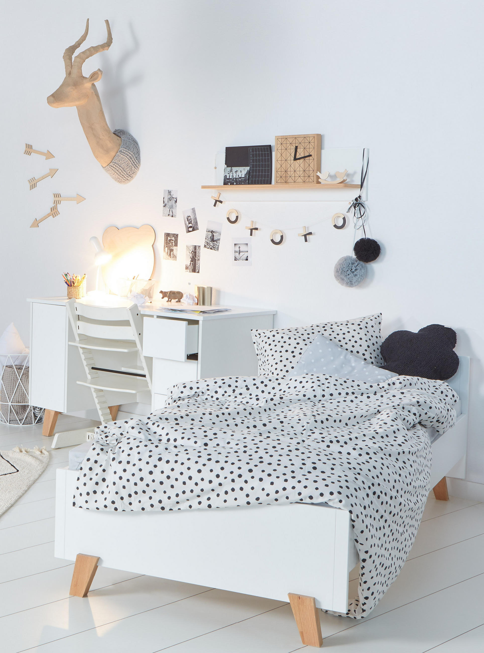 KINDERBETT Zara 200/90 - Weiß, Holzwerkstoff (90/200cm) - RAUMHIRSCH FURNITURE