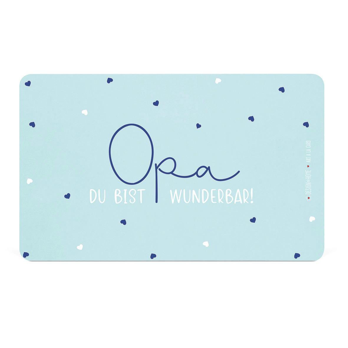 SCHNEIDEBRETT Opa in Blau/Weiß - Blau, Kunststoff (14.3/23.3cm) - Sonstige