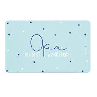 SCHNEIDEBRETT Opa in Blau/Weiß - Blau, Kunststoff (14.3/23.3cm) - Sonstige