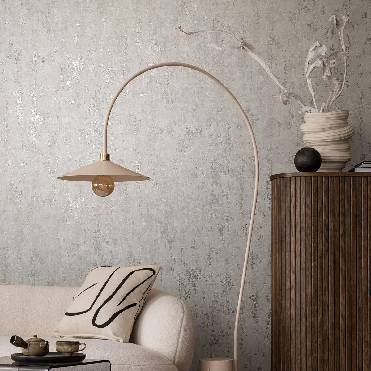 VLIESTAPETE Betonoptik Tapete grau - Grau, Papier (53/1005cm) - marburg