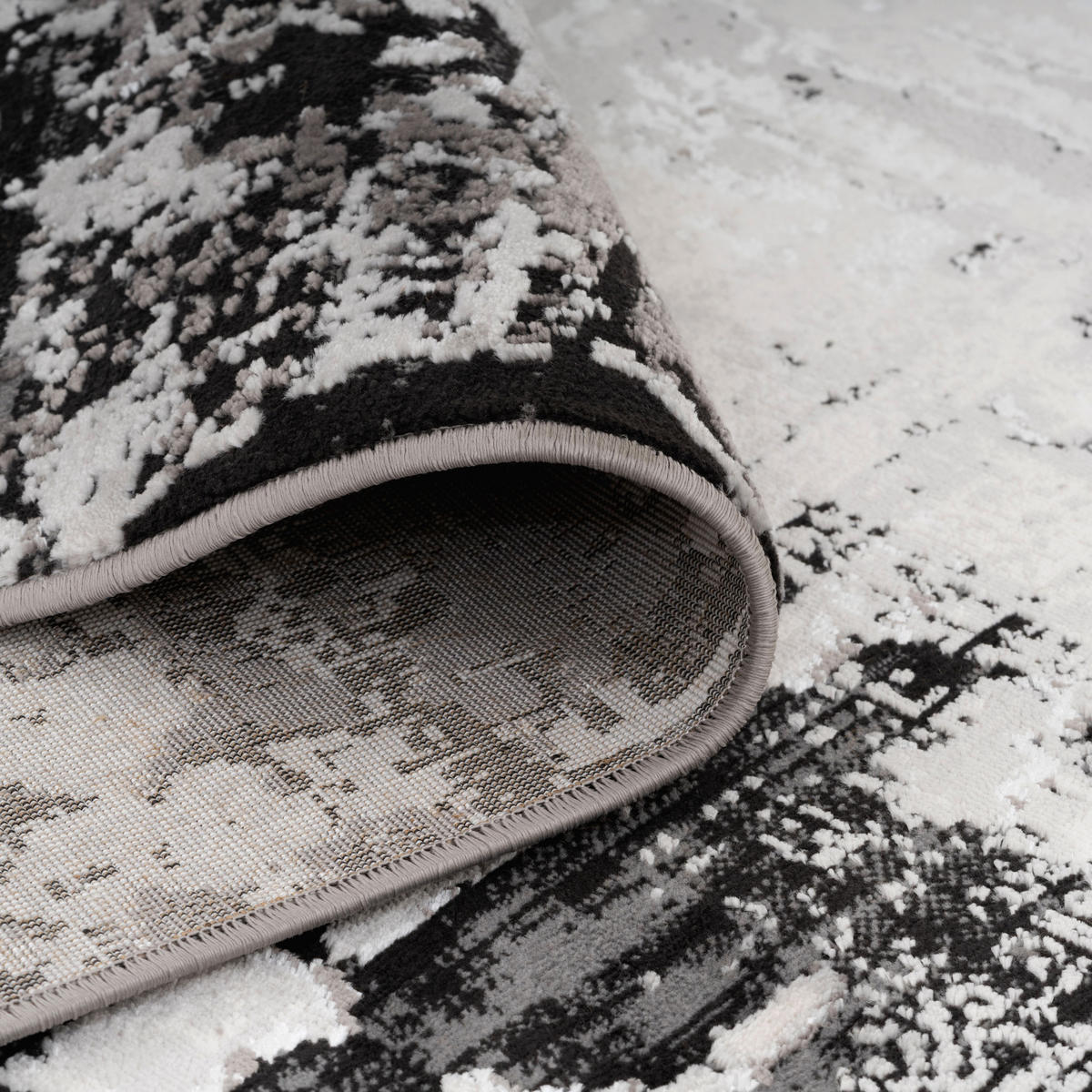 WEBTEPPICH Grace Silber - Silberfarben, Textil (80/150cm) - Kukoon Rugs