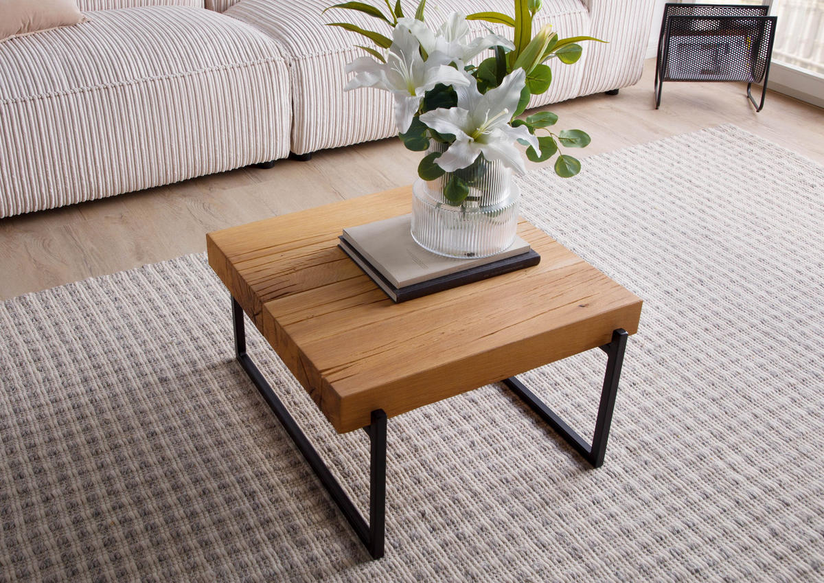 COUCHTISCH Eiche 60x60x35 natur geölt LOUNGE COLLECTION #04 - Braun, Holzwerkstoff (60/60/35cm) - Massivmoebel24