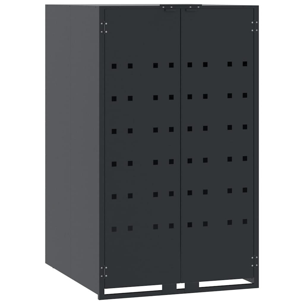 MÜLLTONNENBOX Gorilo für 1 Tonne Anthrazit 69x79x117 cm - Anthrazit, Metall (69/117/79cm) - DELUKE