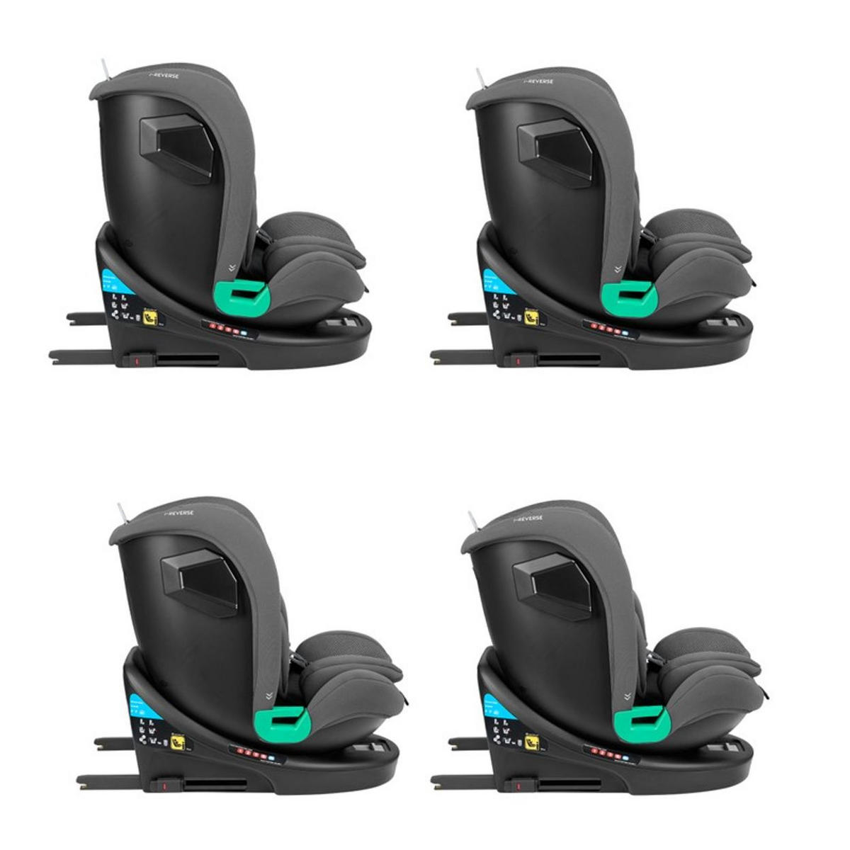 KINDERSITZ i-Reverse i-Size grau (40-150cm) Isofix 360-Drehung 5-Punkt-Gurt - Grau, Kunststoff (43/55/53cm) - Kikka boo