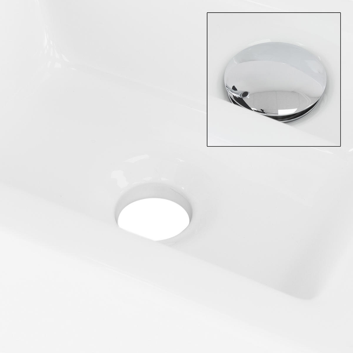 WASCHBECKEN - Weiß, Keramik (26/11/46cm) - ML-DESIGN