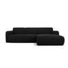 ECKSOFA rechts Molino aus Boucle schwarz 4 Sitzplätze - Schwarz, Textil (170/250cm) - Micadoni