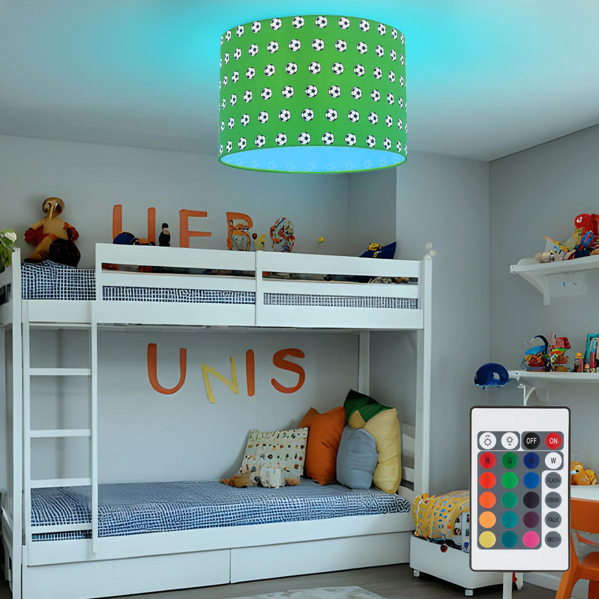 LED DECKENLEUCHTE Metall Grün - Grün, Kunststoff (30/30/25.5cm) - Globo Lighting