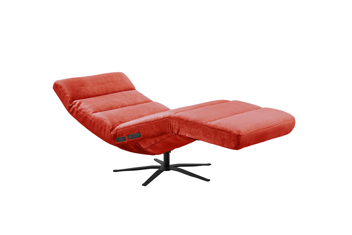 RELAXLIEGE ALINA Rot Cord - Rot/Schwarz, Textil/Metall (82/115/156cm) - KAWOLA