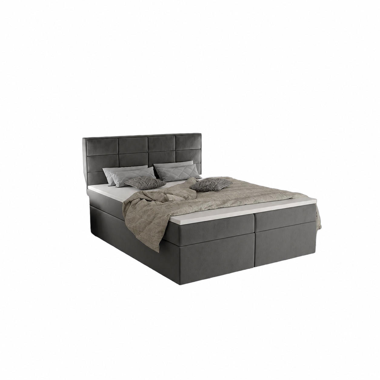 B&B Home Boxbett Dunkelgrau 140x200 cm