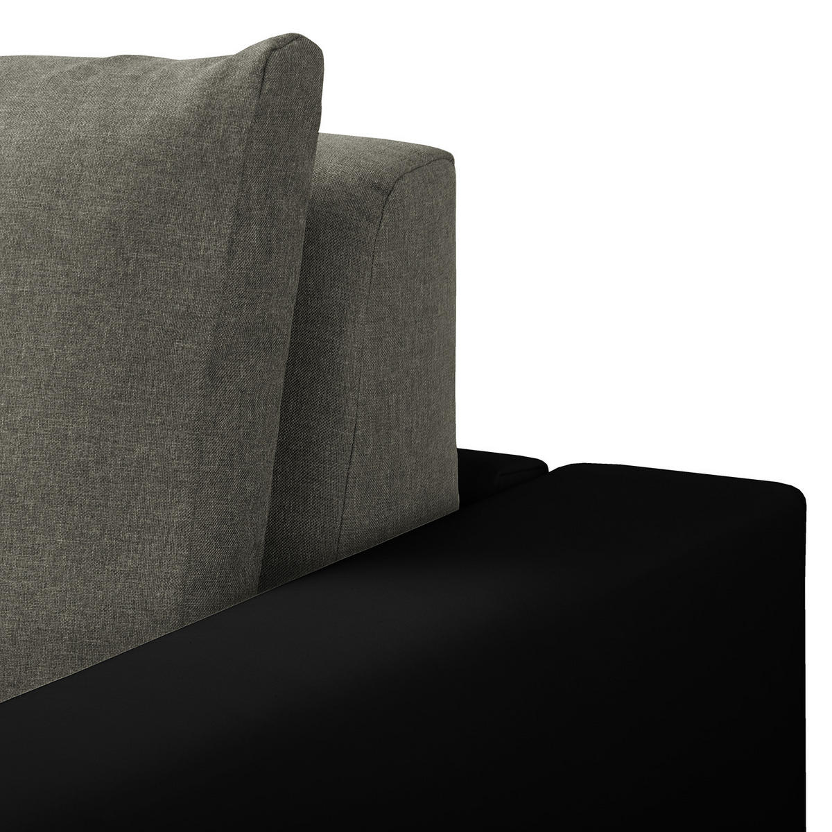 SCHLAFSOFA - Silberfarben/Schwarz, Kunststoff/Textil (173/90/90cm) - home24