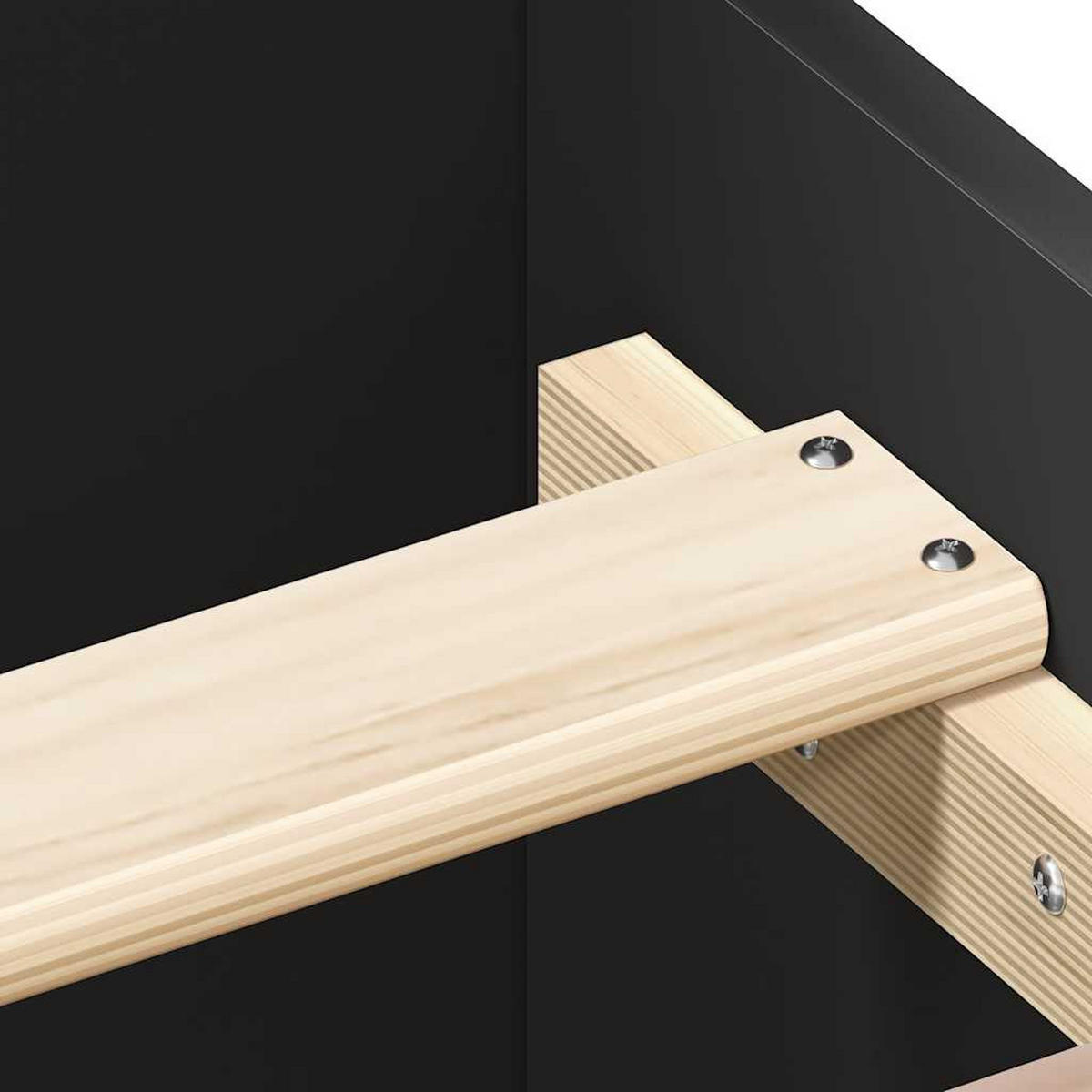 BETTGESTELL Mit Kopf- Und Fussteil Schwarz 200/200 Cm - Schwarz, Holzwerkstoff (200/200cm) - vidaXL