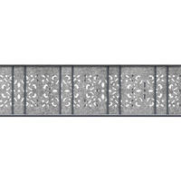 SICHTSCHUTZSTREIFEN Design Vlies Ornament für Doppelstabmatten Hellgrau 2,6m - Hellgrau, Kunststoff (260/19cm) - ZAUN|ZU
