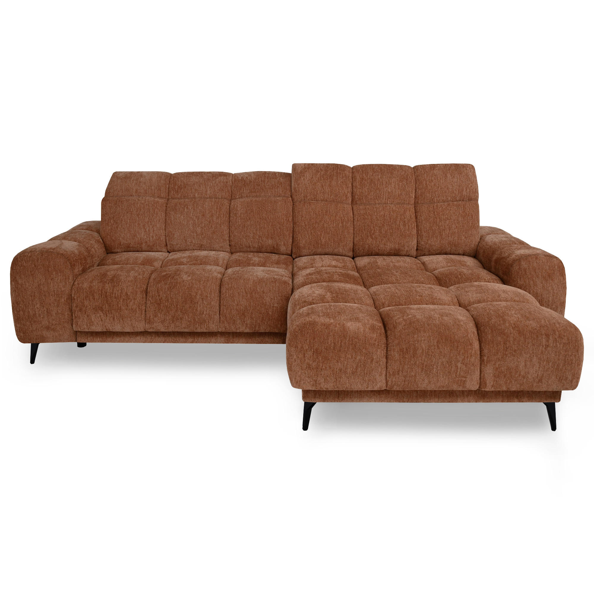 Beautysofa Ecksofa Dunkelorange 275x182 cm