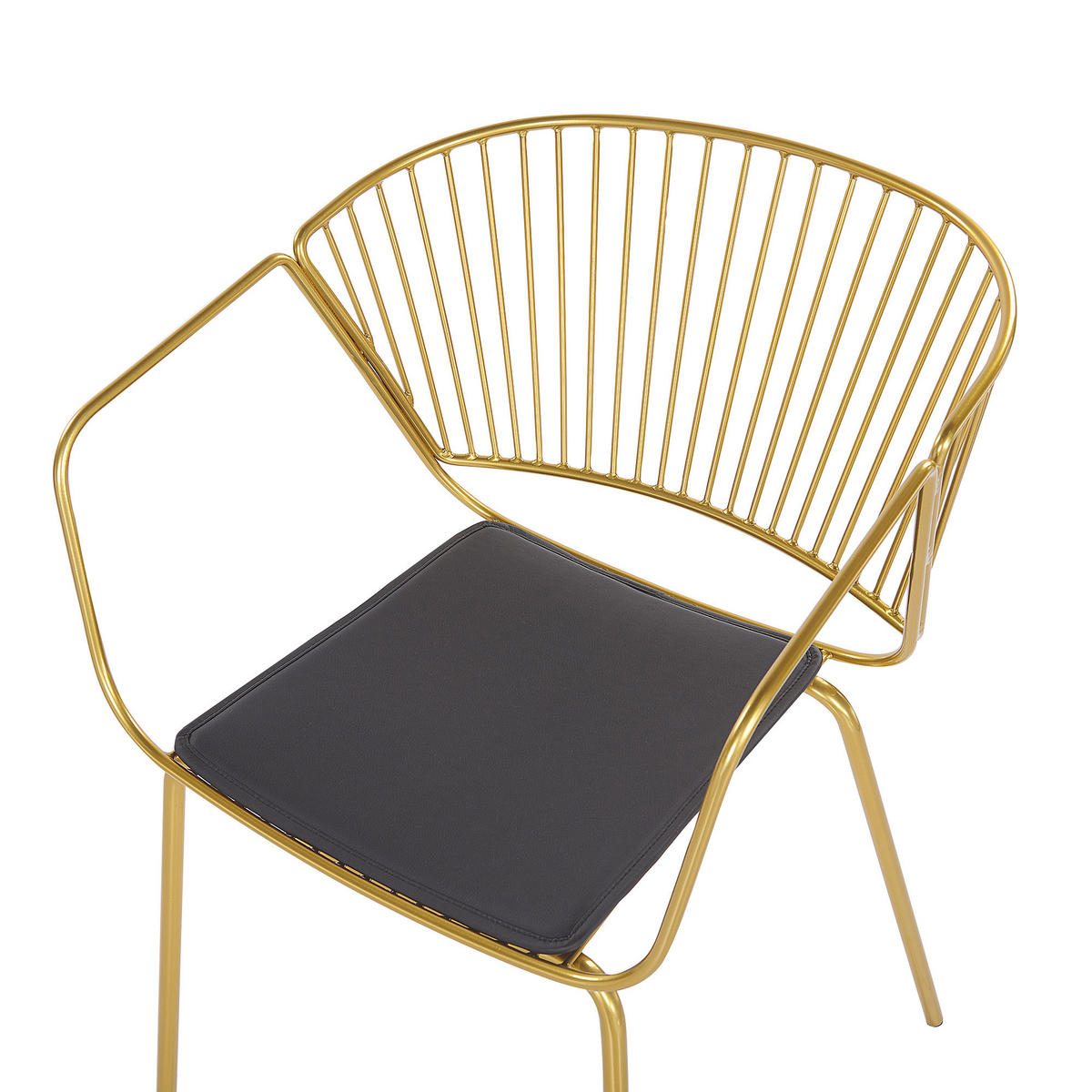 FÉMSZÉK 2 darabos Szett Arany Rigby - arany színű, textil/fém (54/77/49cm) - Beliani