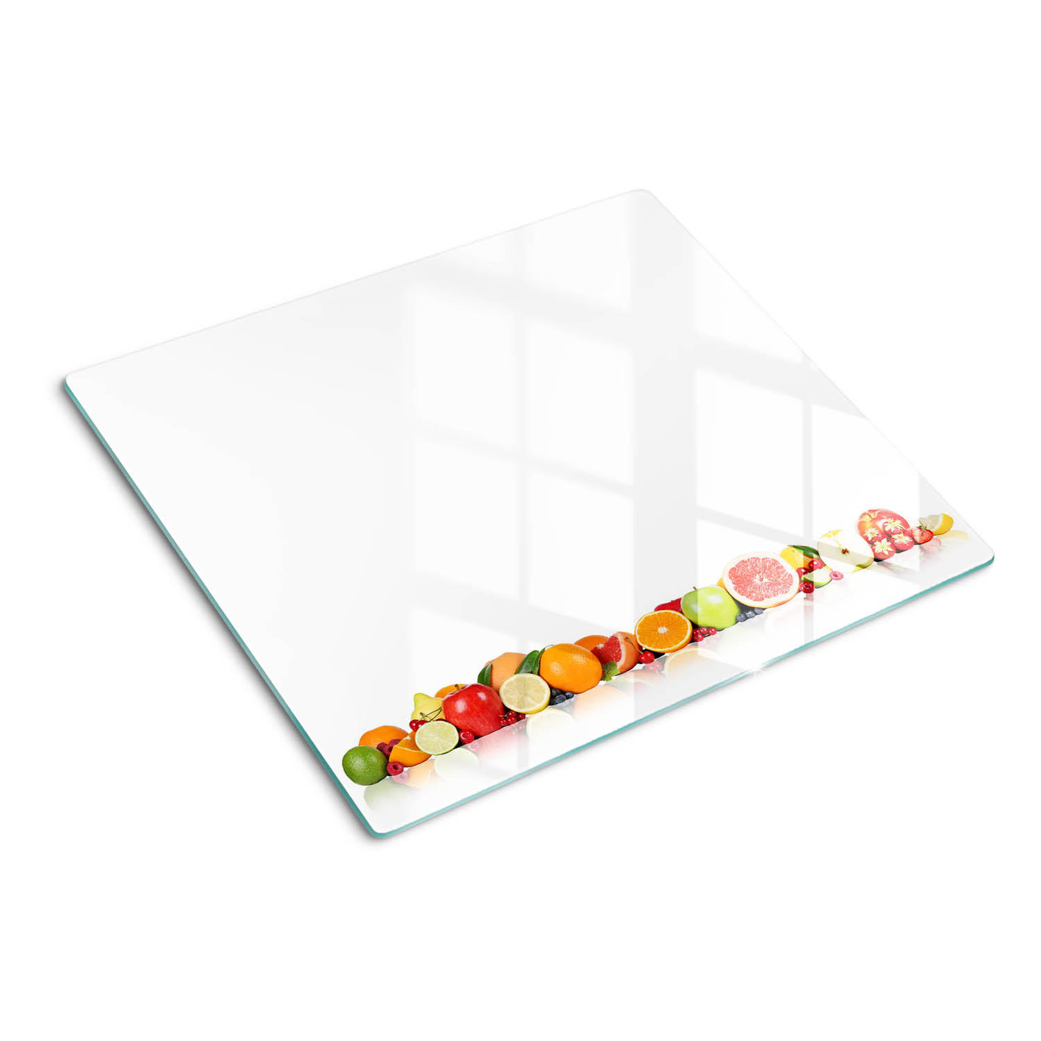 GLASPLATTE 60x52 cm Bunte Früchte - Multicolor, Glas (60/0.4/52cm) - TULUP