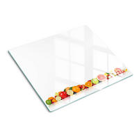 GLASPLATTE 60x52 cm Bunte Früchte - Multicolor, Glas (60/0.4/52cm) - TULUP