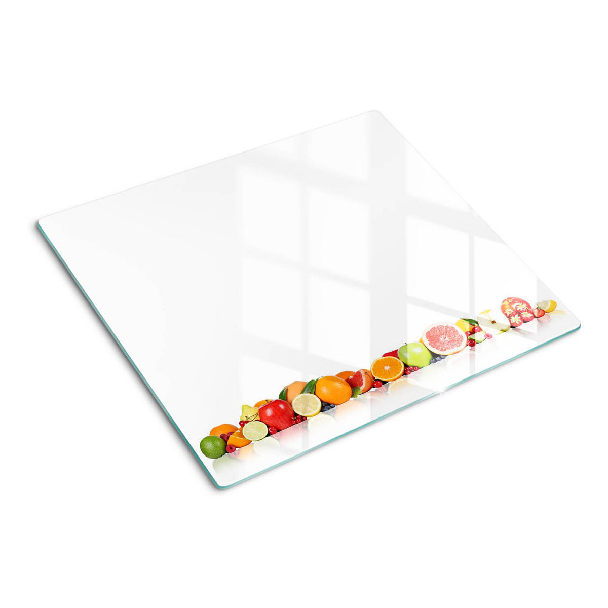 GLASPLATTE 60x52 cm Bunte Früchte - Multicolor, Glas (60/0.4/52cm) - TULUP