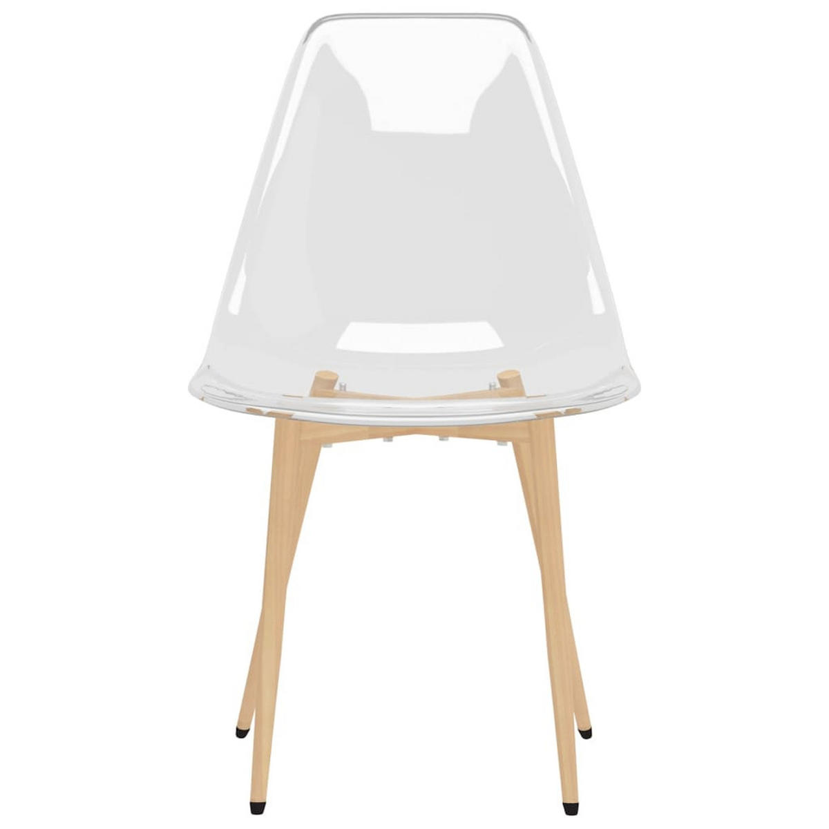 ESSZIMMERSTÜHLE 4 Stk. Transparent PET 46*52*84cm - Transparent, Metall (46/84/52cm) - ZMH