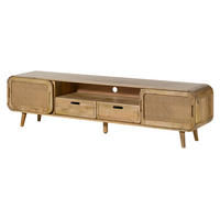TV-BOARD Mango 200x40x50 natur lackiert VALENCIA #123 - Naturfarben, Holz (200/50/40cm) - Massivmoebel24