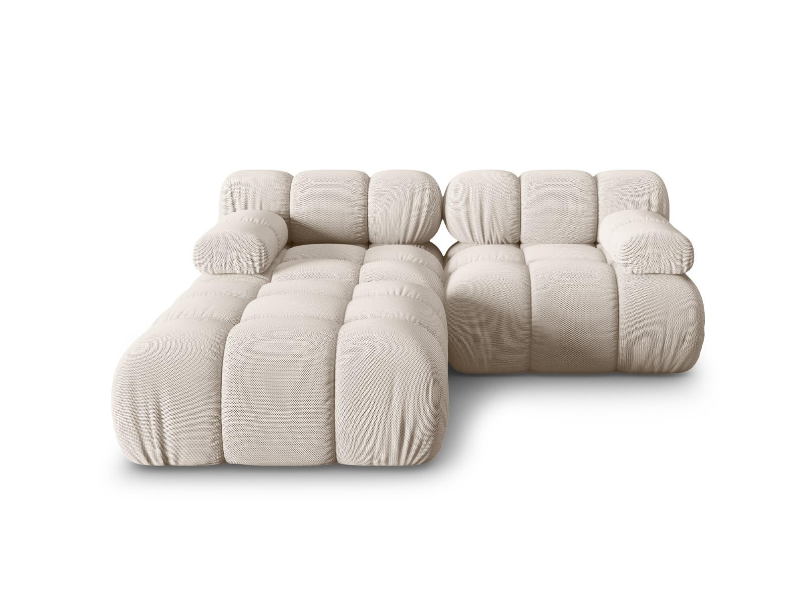 SOFA modular Bellis aus 3D-Stoff leichtes beige 3 Sitzplätze - Creme, Textil (188/70/188cm) - Micadoni