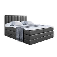 BOXSPRINGBETT OTTA KING - 120x200 - H3/H4 - Schwarz Hochglanz - Schwarz Hochglanz, Holzwerkstoff (120/200cm) - ALTDECOR