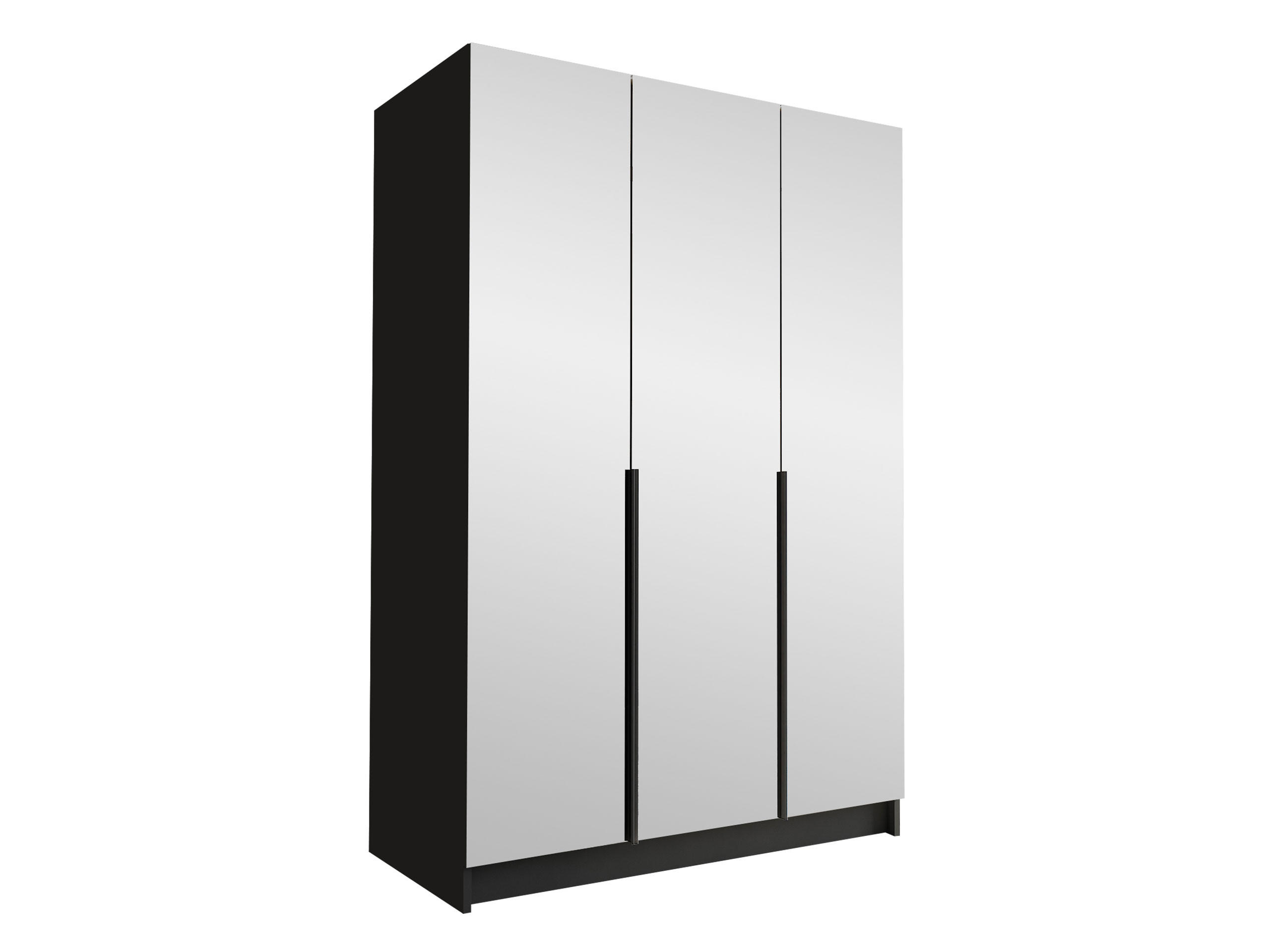 KLEIDERSCHRANK Calia III - Schwarz, Holzwerkstoff/Metall (150/215/58cm) - MIRJAN24