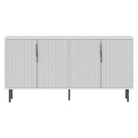 SIDEBOARD mit 4 Türen 36/150/75 cm - Weiß, Holzwerkstoff (36/75/42cm) - Calicosy