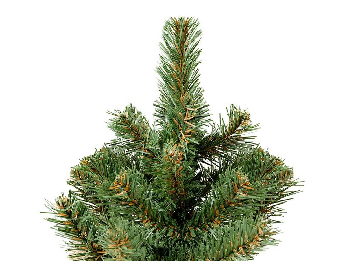 LAALU WEIHNACHTSBAUM geschmückt künstlich mit 16 Ornamenten TINY 3 im Topf 25 cm - Silberfarben/Grün, Kunststoff (25cm) - LAALU