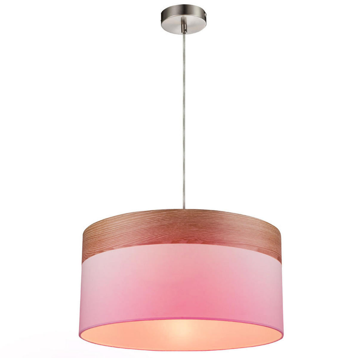 RGB LED HÄNGELEUCHTE Metall Textil Weiß - Weiß, Metall (40/40/120cm) - Globo Lighting