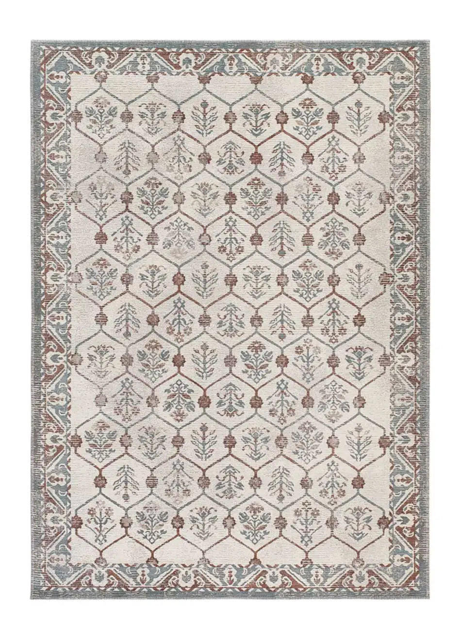 IN- & OUTDOOR-TEPPICH Blau / Kupfer Lua 200/290 cm - Blau/Kupferfarben, Textil (200/290cm) - Atticgo