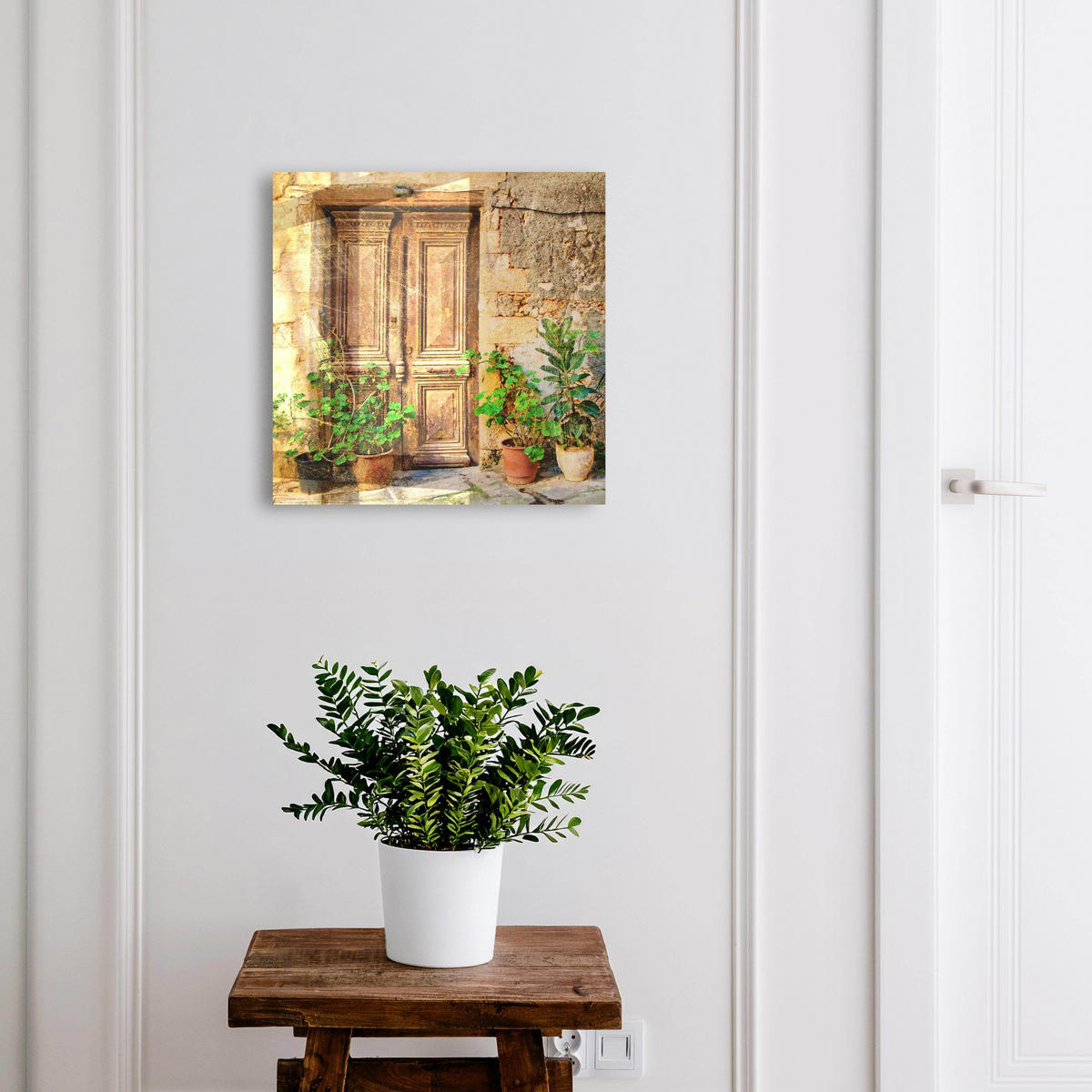 SCHLÜSSELBOX Schwarz 30x30 cm- Türöffnung nach rechts - Rustikale Türen - Braun, Metall (30/30/5cm) - TULUP