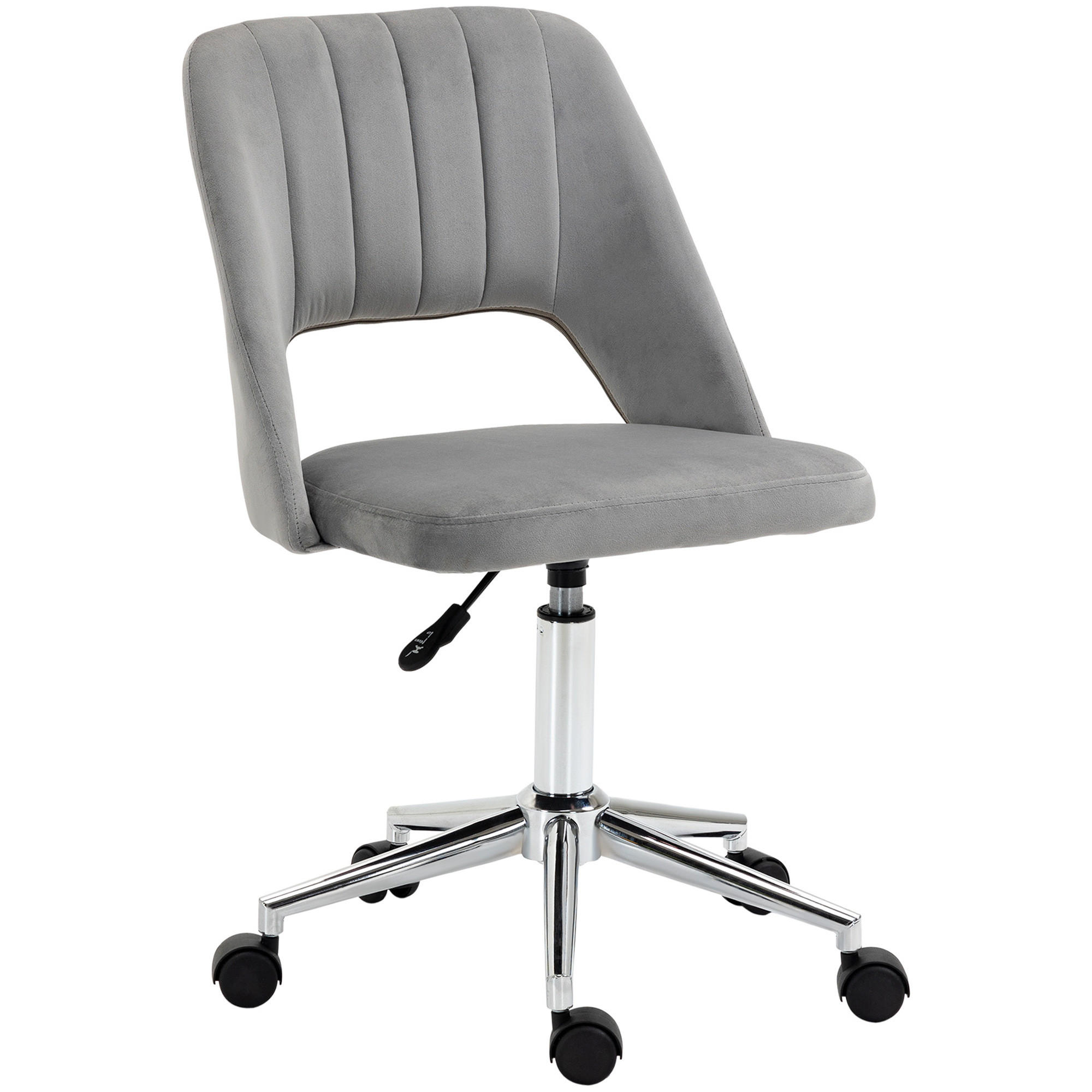 BÜROSTUHL DE-05125 Muschelform, höhenverstellbar & 360° drehbar Grau - Grau, Metall (60/91/49cm) - ComfortXL