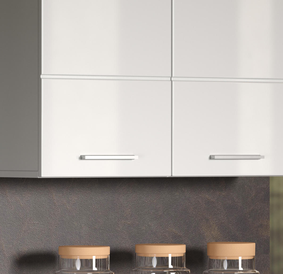 HÄNGESCHRANK weiß Hochglanz 73 x 77 cm, Badschrank hängend - Weiß, Holzwerkstoff/Kunststoff (73/77/23cm) - Top.Furn