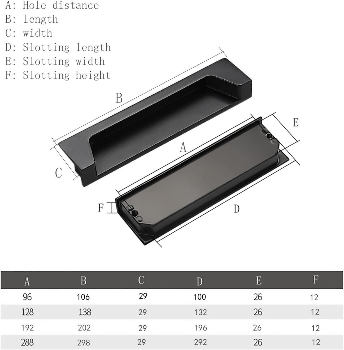 MÖBELGRIFF 2er-Set - Schwarz, Metall (2.9/2.9/10.6cm)