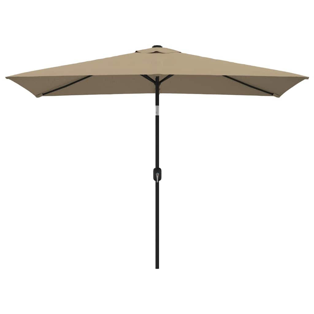SONNENSCHIRM Mit Metall-Mast 300/200 Cm Taupe - Taupe, Textil (600/600cm) - vidaXL