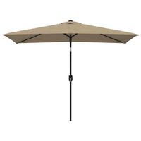 SONNENSCHIRM Mit Metall-Mast 300/200 Cm Taupe - Taupe, Textil (600/600cm) - vidaXL