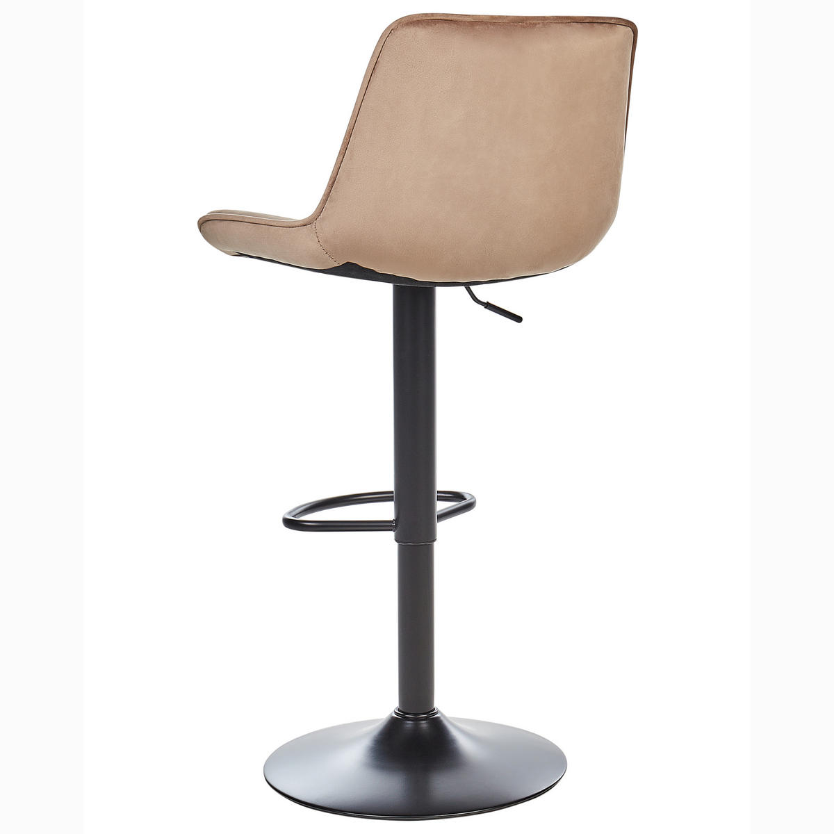 BARHOCKER 2er-Set Hellbraun Dubrovnik - Schwarz/Braun, Textil (51/88/54cm) - Beliani