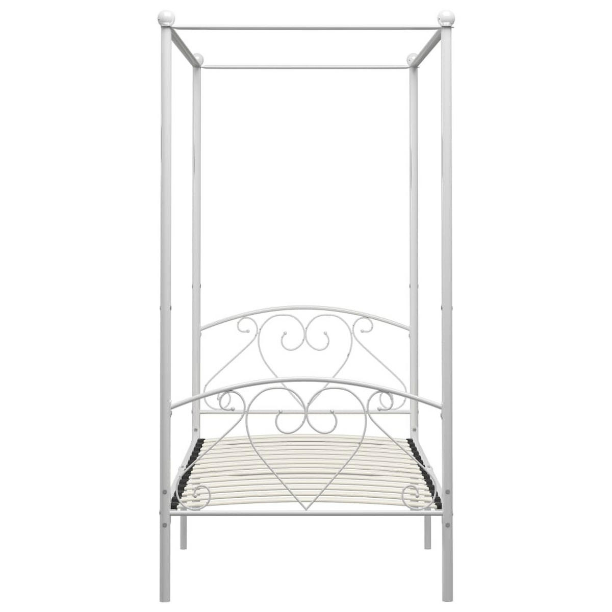 METALLBETT Harper 198/209 cm - Weiß, Metall (190/200cm) - Nettlife