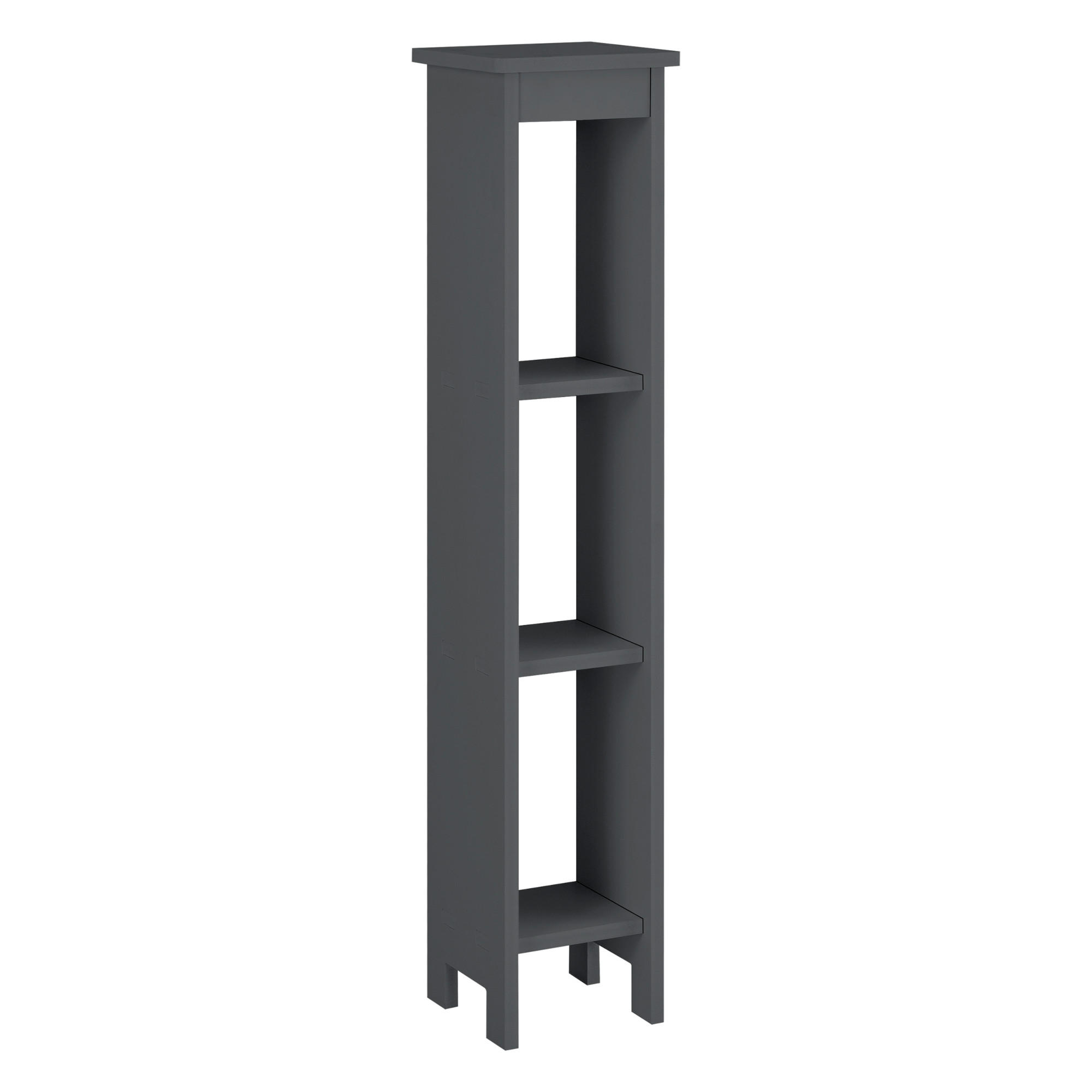 BADEZIMMERREGAL Arvika - Dunkelgrau, Kunststoff (17/80/17cm) - [en.casa]