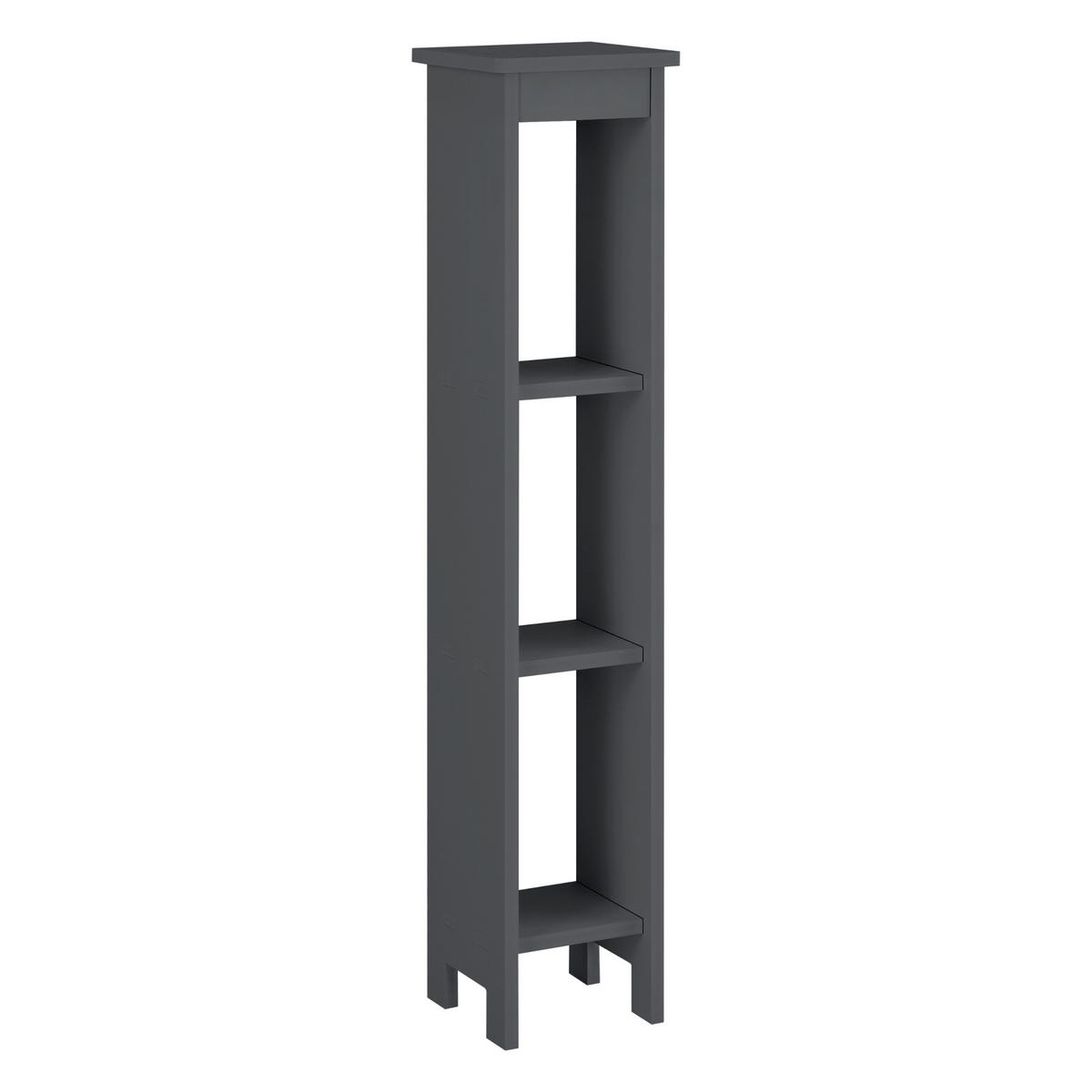 BADEZIMMERREGAL Arvika - Dunkelgrau, Kunststoff (17/80/17cm) - [en.casa]