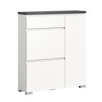 SCHUHSCHRANK Shoelove 27/60/109 cm - Grau, Holzwerkstoff (60/109/27cm) - Xonox