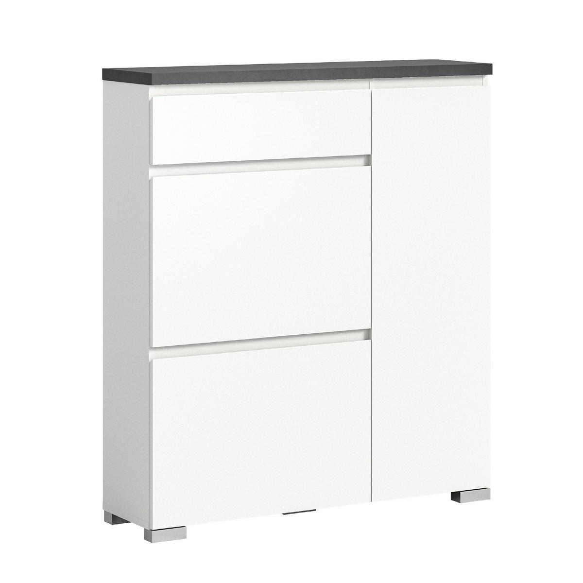 SCHUHSCHRANK Shoelove 27/60/109 cm - Grau, Holzwerkstoff (60/109/27cm) - Xonox
