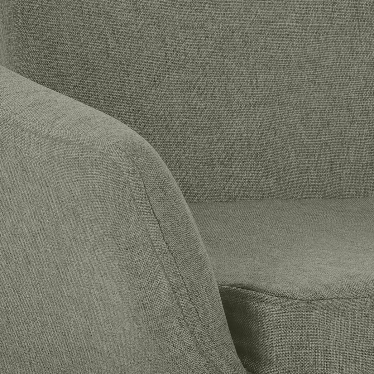 BARHOCKER 2er Set Stoff Hellgrau - Eukalyptusholzfarben/Hellgrau, Holz/Textil (55/99/46cm) - CLP