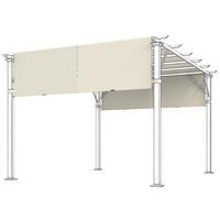 ERSATZDACH für Pergola mit UV-Schutz, Sonnensegel für Terrassenüberdachung für 3 x 3 m Pavillon, Cremeweiß - Creme, Textil (488/1/122cm)