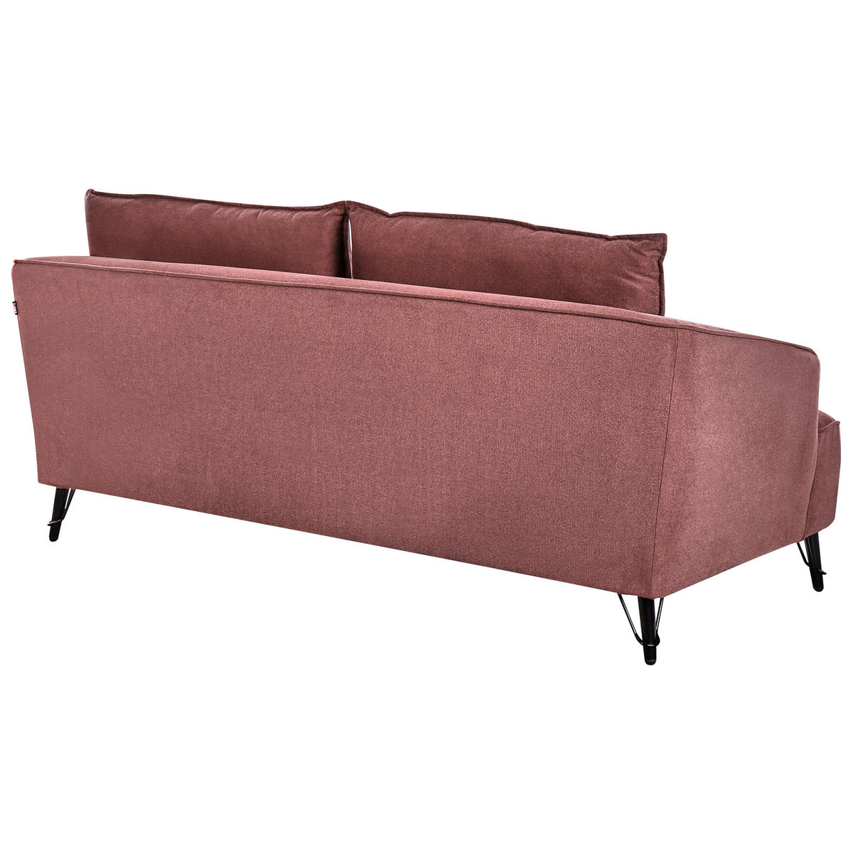 SADA POHOVEK 5-místná Látka Burgundsky červená Hobro - černá/tmavě červená, textil (196/87/85cm) - Beliani