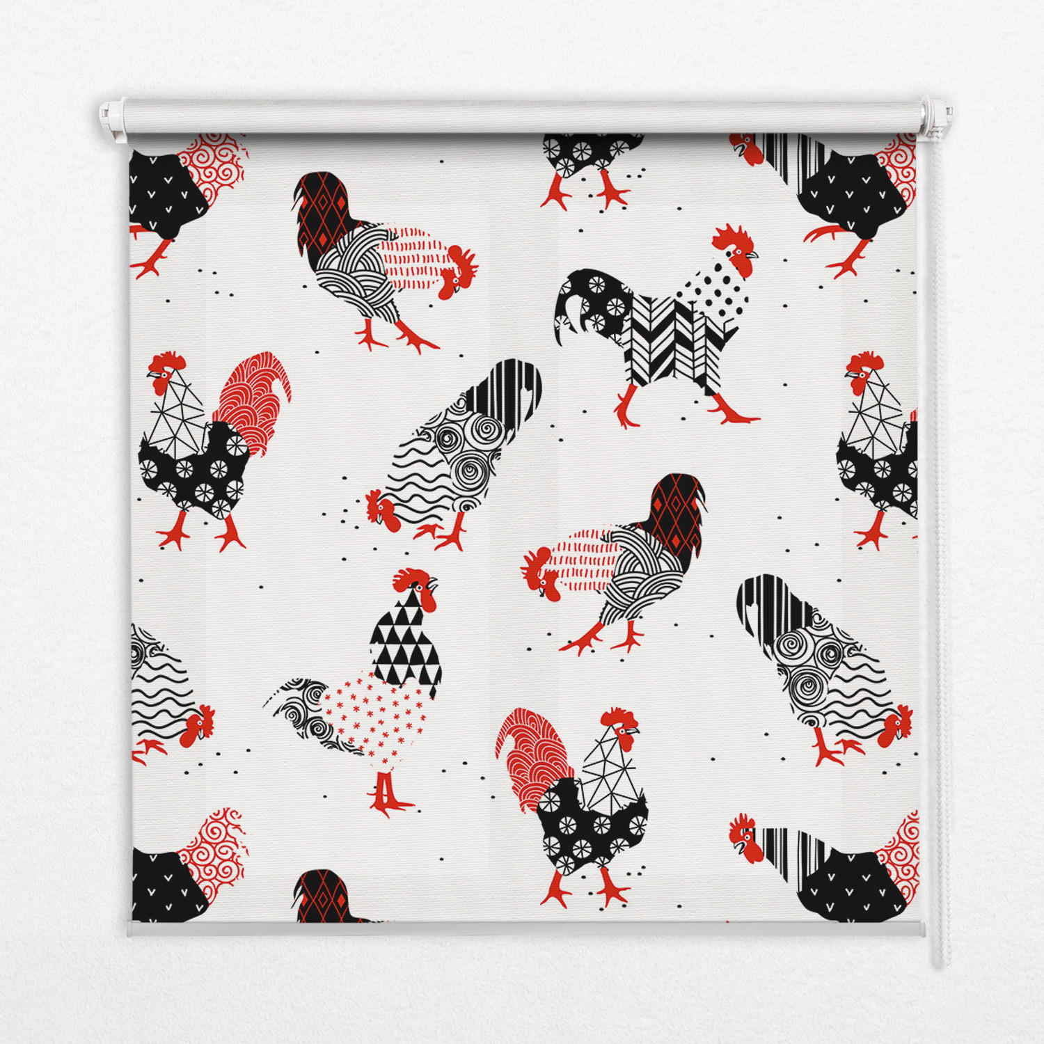 TULUP VNITŘNÍ roleta - okenní roleta - roleta - 100x100 cm - Kohouti